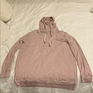 Pink hooded shirt